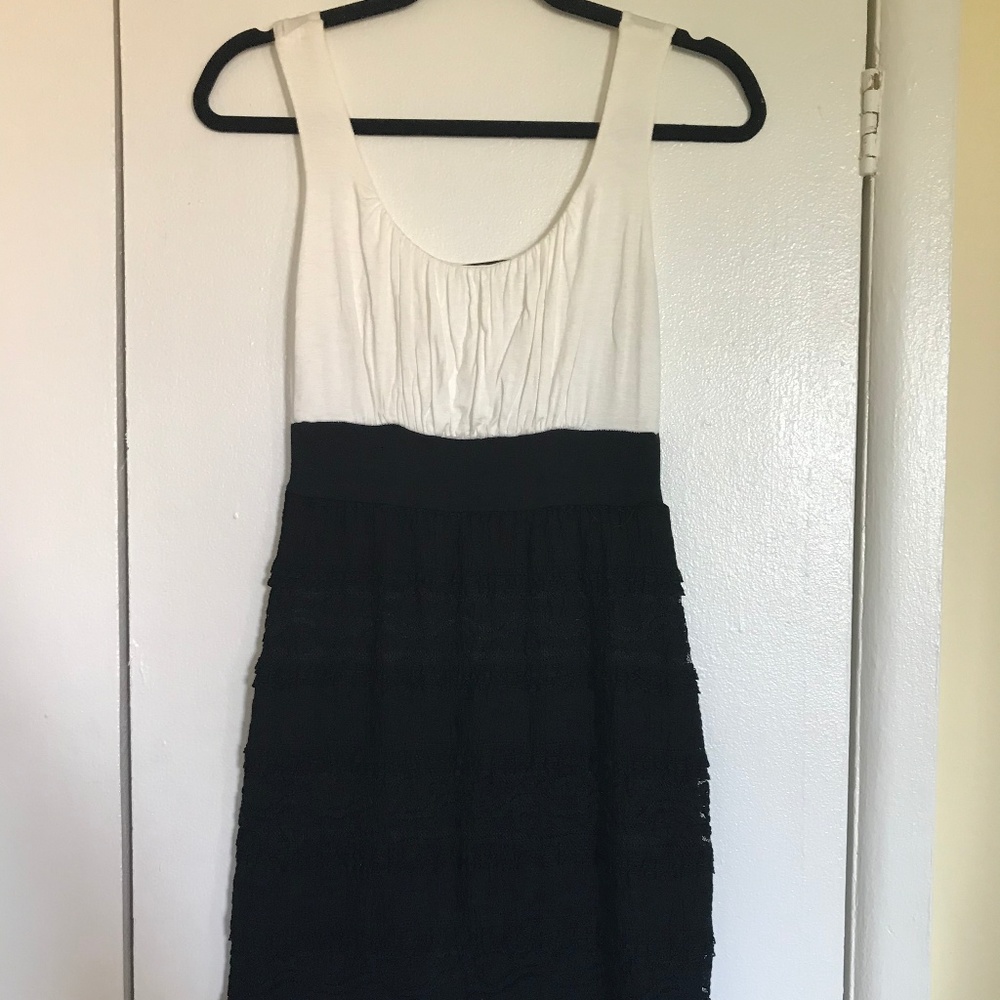 Black and White Lace Dress